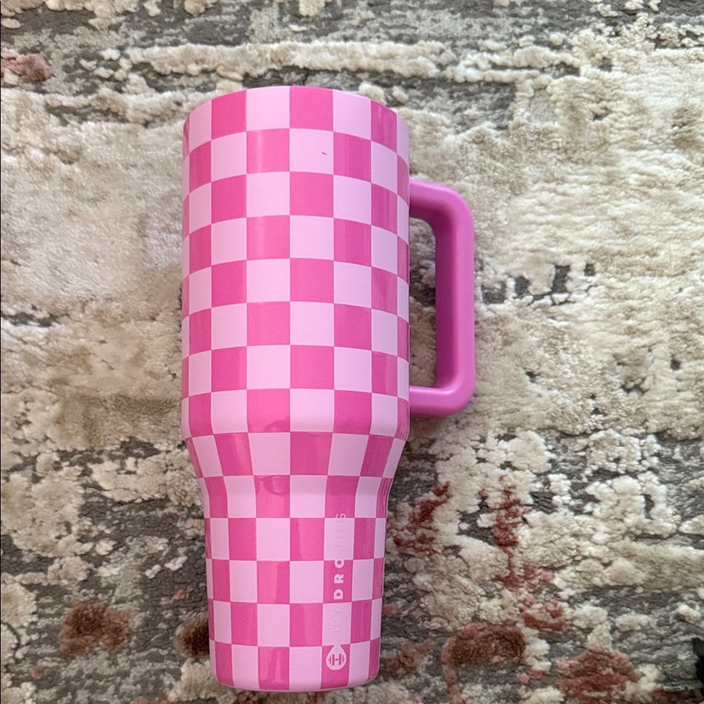 HydroJug Pink Checkered Water Bottle